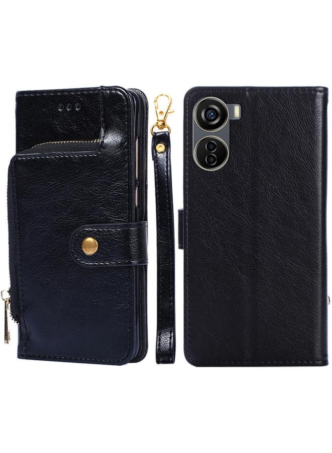The Bros Case For ZTE Axon 40 Lite Zipper Bag Leather Phone Case