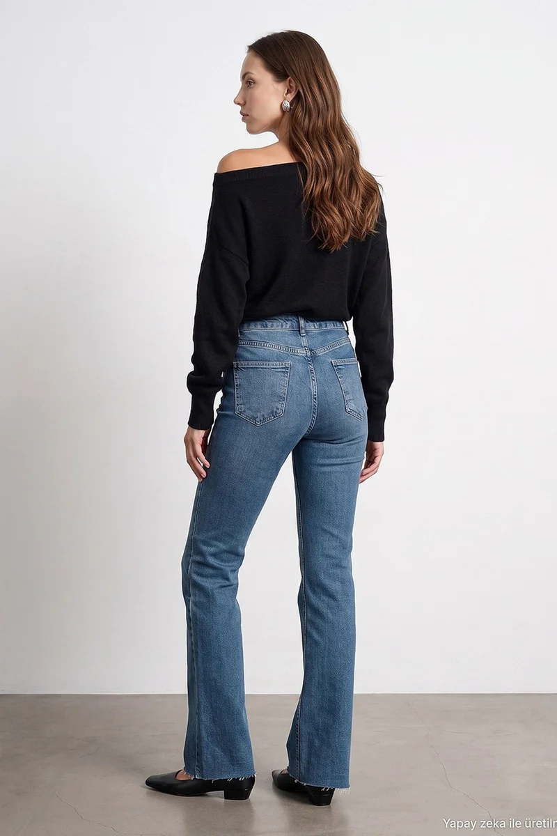 Dilvin Mid Blue Denim DILVIN Women’s Straight-Leg Jeans for Women | Best Price UAE