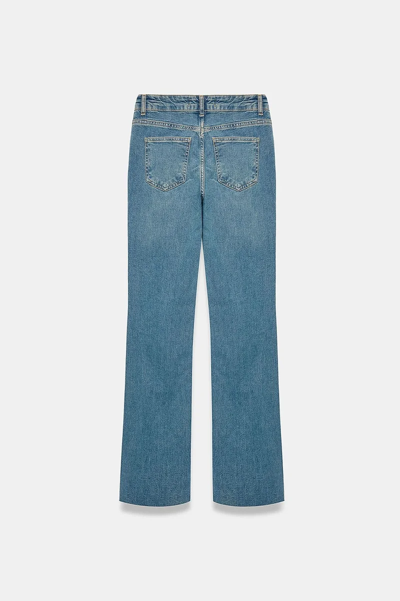 Dilvin Mid Blue Denim DILVIN Women’s Straight-Leg Jeans for Women | Best Price UAE