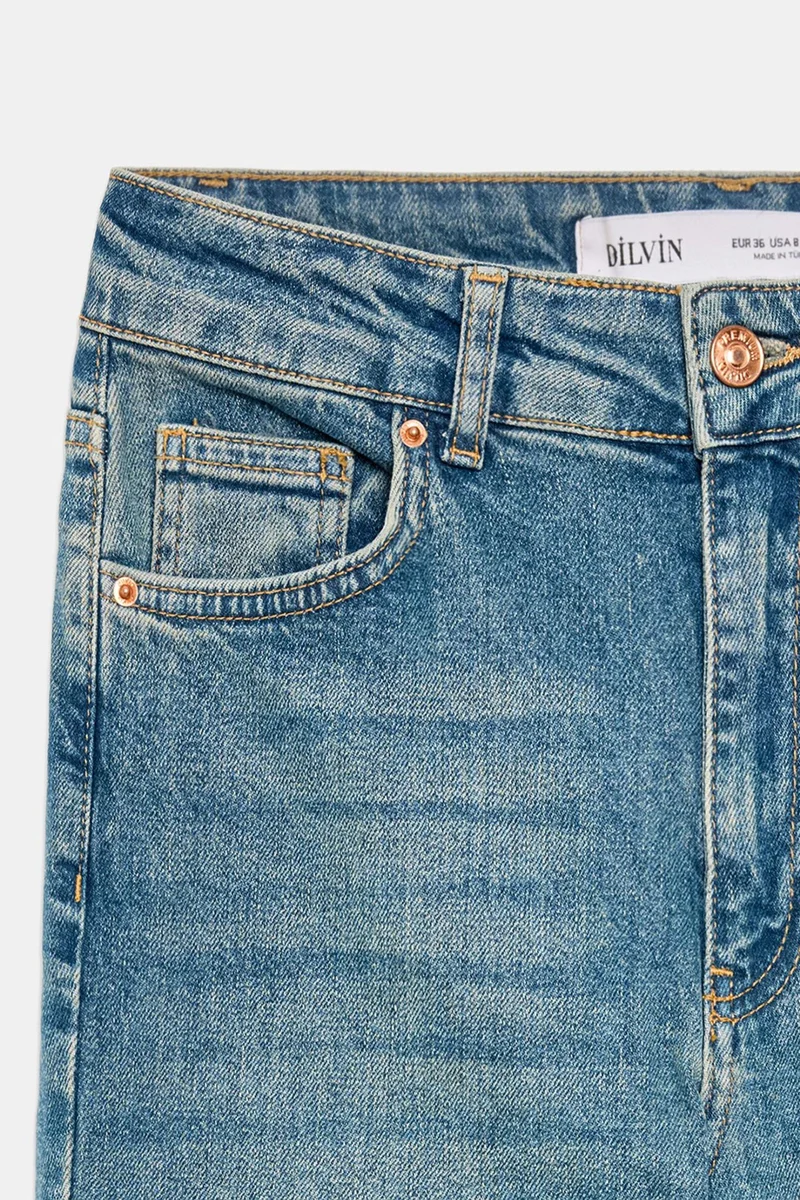 Dilvin Mid Blue Denim DILVIN Women’s Straight-Leg Jeans for Women | Best Price UAE