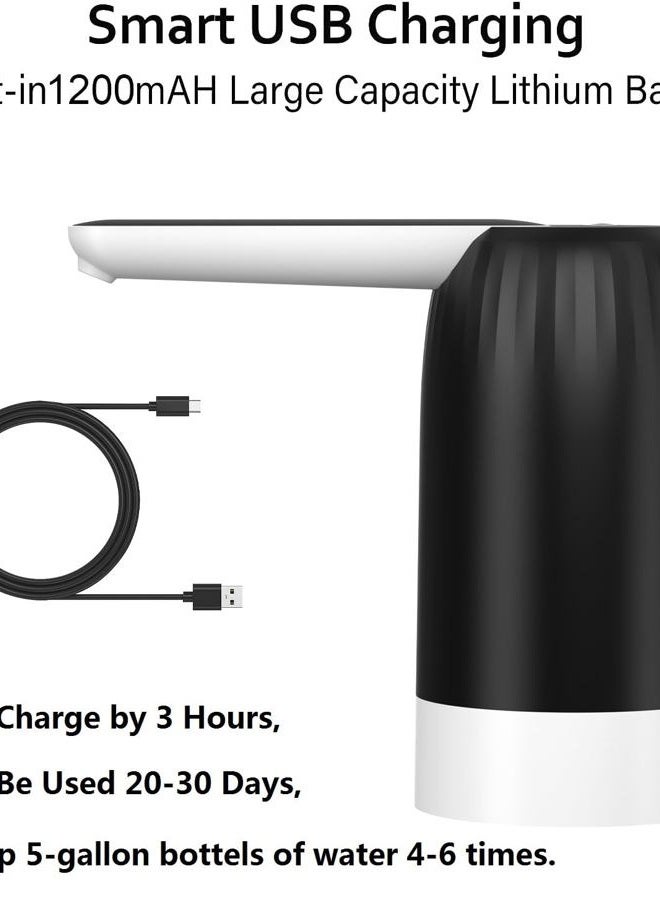 Myvision 3-5 Gallon Portable Water Dispenser, USB Charging Electric Drinking Pump, Water Bottle Switch - Black - Image 5