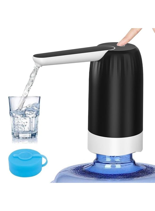 Myvision 3-5 Gallon Portable Water Dispenser, USB Charging Electric Drinking Pump, Water Bottle Switch - Black - Image 1