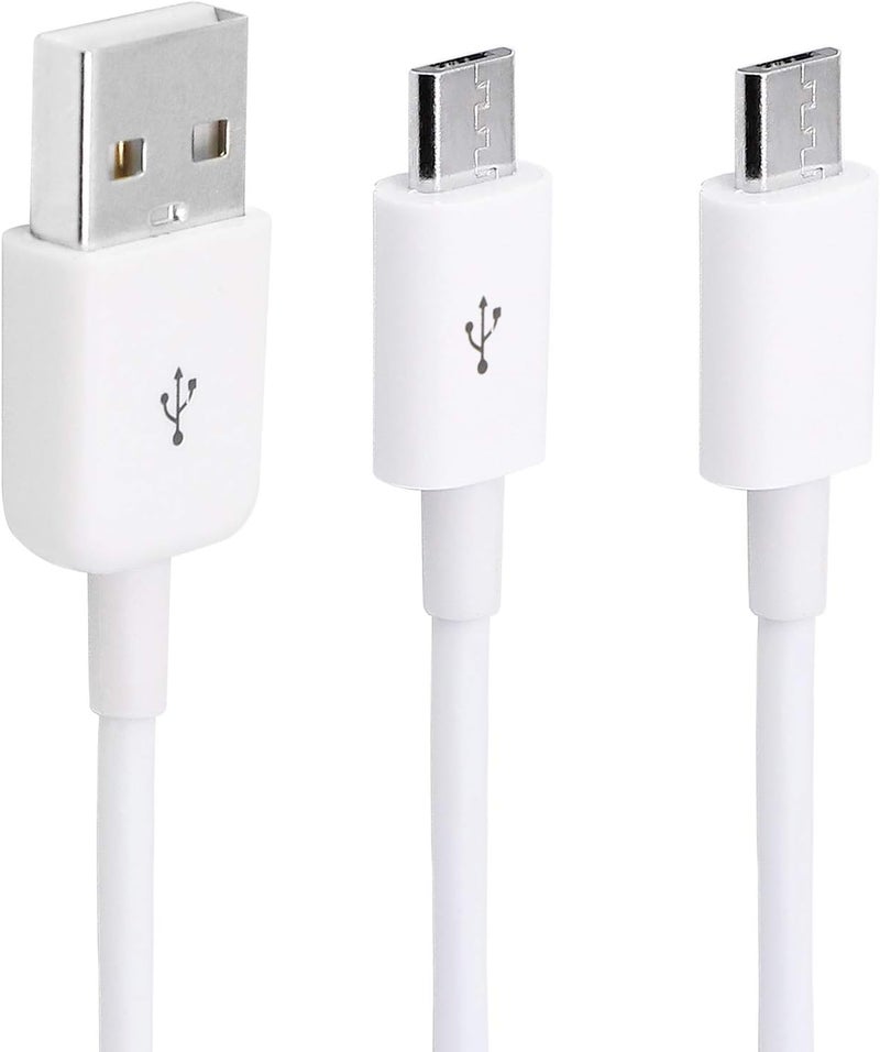 CERRXIAN 3Ft USB 20 Type A Male to 2 Micro USB Male Splitter Y Data Charge Connector Adapter Cable White - Image 1