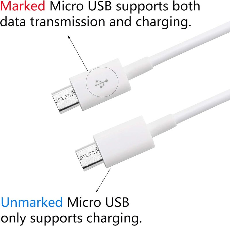 CERRXIAN 3Ft USB 20 Type A Male to 2 Micro USB Male Splitter Y Data Charge Connector Adapter Cable White - Image 2