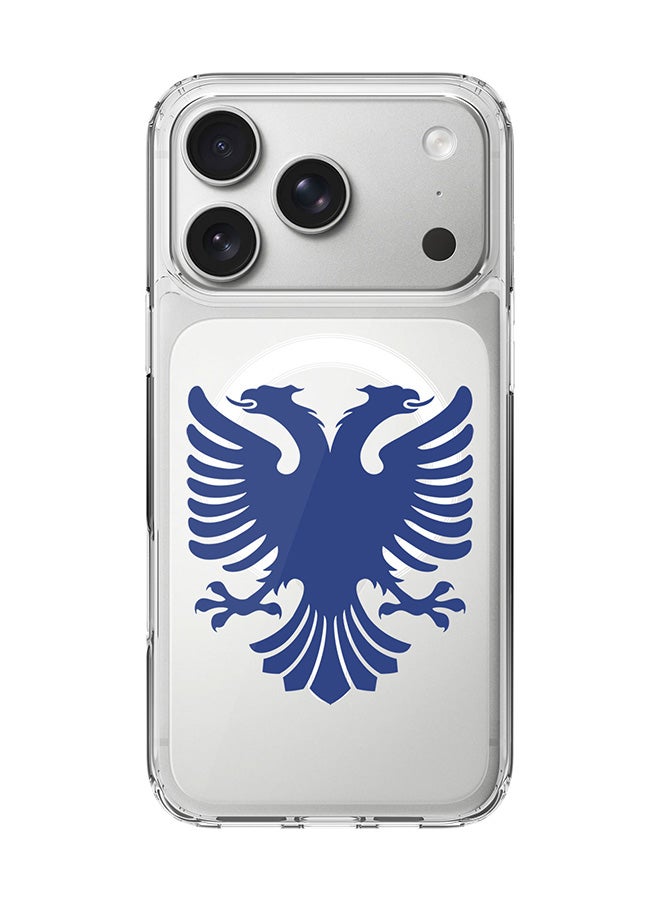 Stylizedd Classic Clear MagSafe Case for iPhone 17 Pro , Hybrid Soft Case Flexible Edges Anti Drop TPU PC Gel Thin Transparent Cover [ Designed for iPhone 17 Pro ] - Albanian Eagle