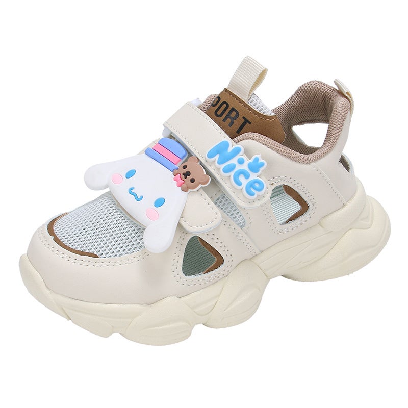 Girls' Shoes Sandals Summer Lightweight Soft-Soled Kidsren'S Sports White Shoes Boys Cut Out Mesh Shoes Single Mesh - Image 1