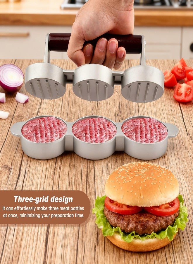 WeiLingBo Mini Burger Press with 100 Patty Papers,Meat Patty Maker Round Shape Hamburger Meat Beef Grill Burger Press for Hamburger,Barbecue,Picnic,Camping,Three 2.56-inch molds - Image 5