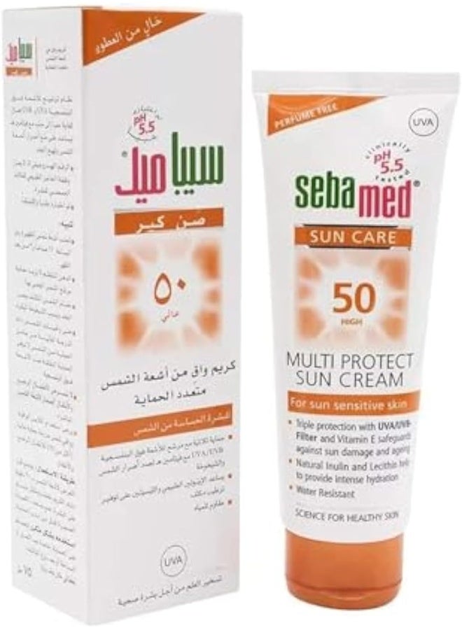 SEBAMED SUN CARE MULTI PROTECT SUN CREAM SPF 50 75ML - Image 1
