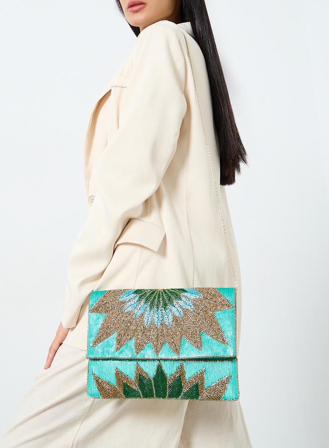 Styli Embellished Beaded Clutch - Image 3