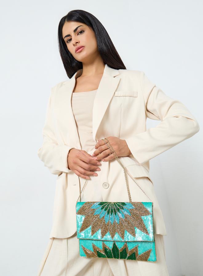 Styli Embellished Beaded Clutch - Image 2