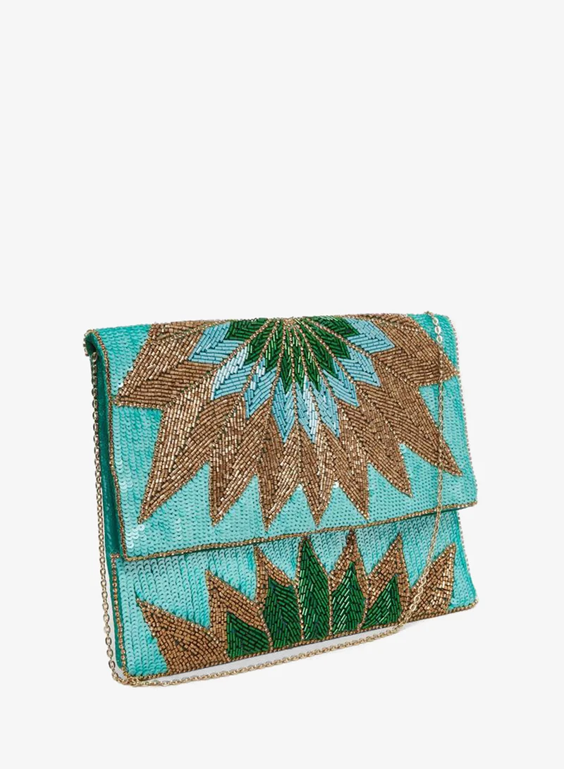 ستايلي شنطة كلاتش مُطرزة بخرز