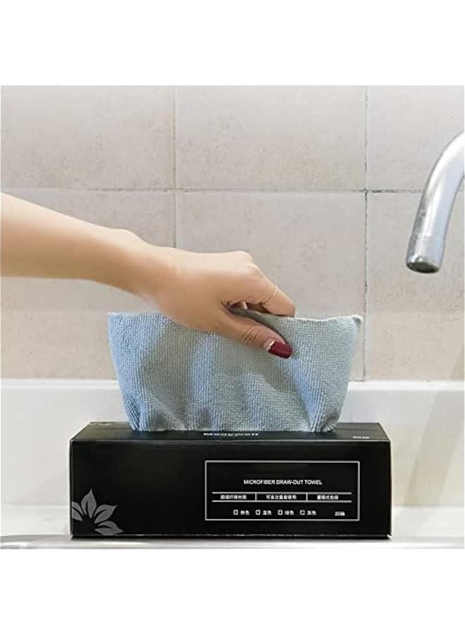 رينكس 20 قطعة م القماش المزلي المتجدد، مشفة مايكاير، ماشف قماش قالة للطرح، ماديل قماشية قالة للتخلص، ماديل كسولة، مشفة غسيل، ماديل قماش قالة للغسل متعددة الاستخدامات للمزل والمطخ والسيارة والمطعم  أزرق - Image 2