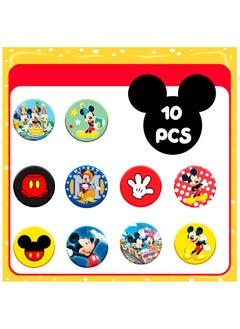 FRUITFUL PARTY Mickey Mouse Pin Set, 10pcs Mickey Pin Set with 10diffirent designs for Cartoon Themed Party Favors  - Image 1
