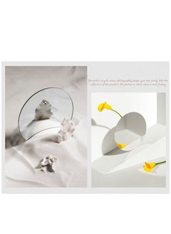 Generic Acrylic Mirror Reflection Board Geometric Shape Photo Background Props Set Photography Ornaments Reflective Display Sheet (Silver 5Pcs)  - Image 3