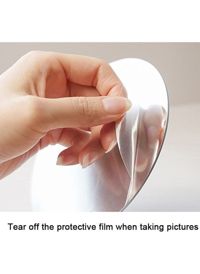 Generic - Acrylic Mirror Reflection Board Geometric Shape Photo Background Props Set Photography Ornaments Reflective Display Sheet (Silver 5Pcs) - Image 1