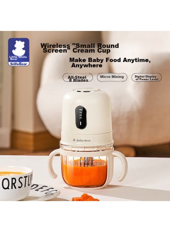 Snow Bear Snowbear Baby Food Processor, Infant Food Maker, Small Multifunctional Blender, Wireless Portable Masher, Single Cup With 8 Blades, 6019 - Image 1
