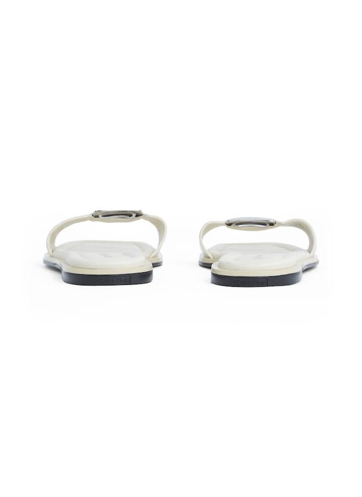 CALVIN KLEIN LEATHER SANDALS WITH LOGO HARDWARE  - Image 3