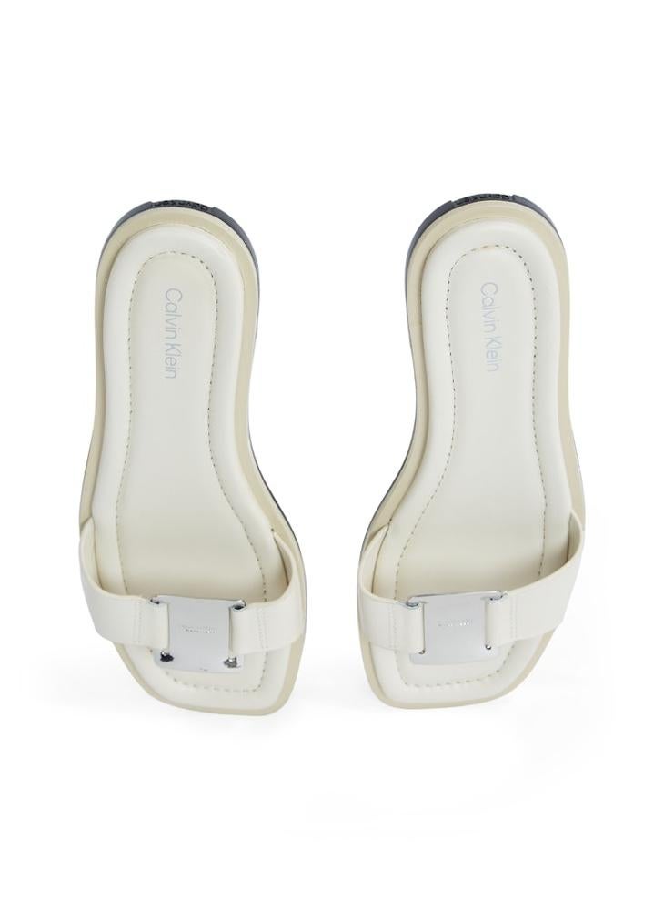 CALVIN KLEIN LEATHER SANDALS WITH LOGO HARDWARE  - Image 5