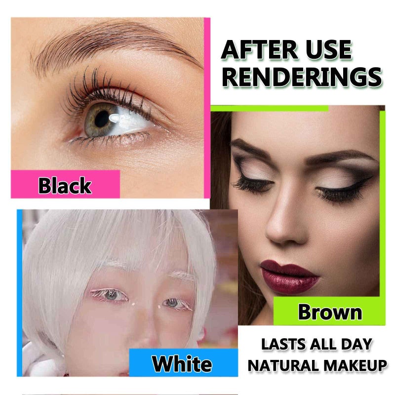 TWLBXMG 6 colored Mascara sets Gift Kit White Blue Purple Black Brown Pink Waterproof Natural Hypoallergenic Colorful Makeup Best Benefit Volumizing Lengthening Curling Defining Washable Women Mascara Gift - Image 4