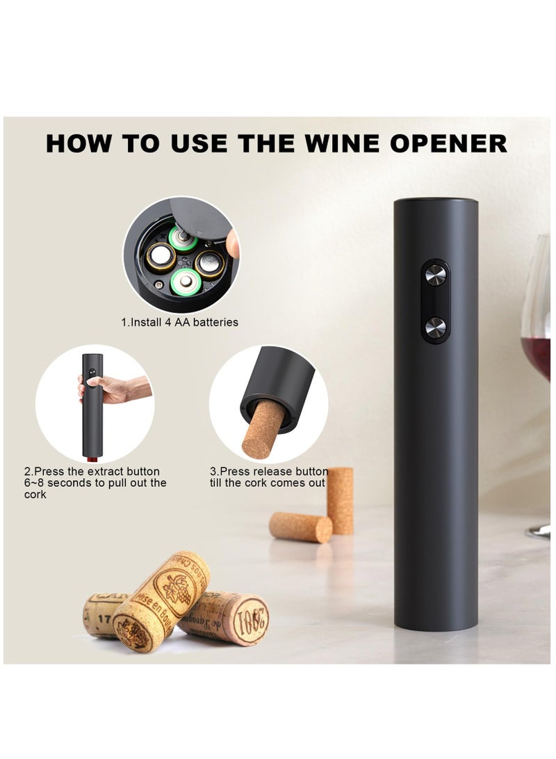 Excefore Electric Wine Opener, Automatic Corkscrews Wine Bottles Openers, Battery Operated Reusable Wine Remover for Wine Lover Gift Home Kitchen Party, Batteries not included - Image 3