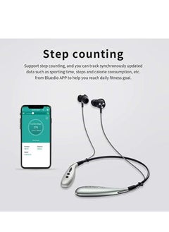 Bluedio Wireless Bluetooth In-Ear Headphones with Neckband - Experience Comfort and Modern Style- black color  - Image 3