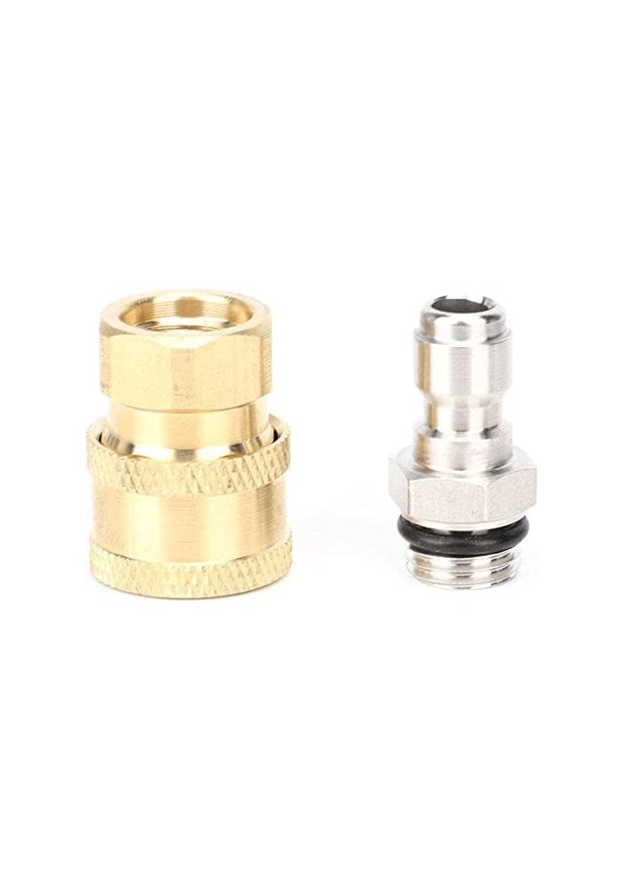 AQ AQSON طقم محول غسالة الضغط العالي AQSON - M14x1.5mm 1/4in 3600Psi ذكر وأنثى موصل سريع - Image 1