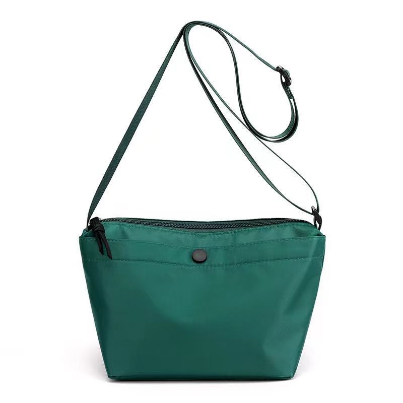 Summer Oxford Cloth Lightweight Womens Satchel Dark green