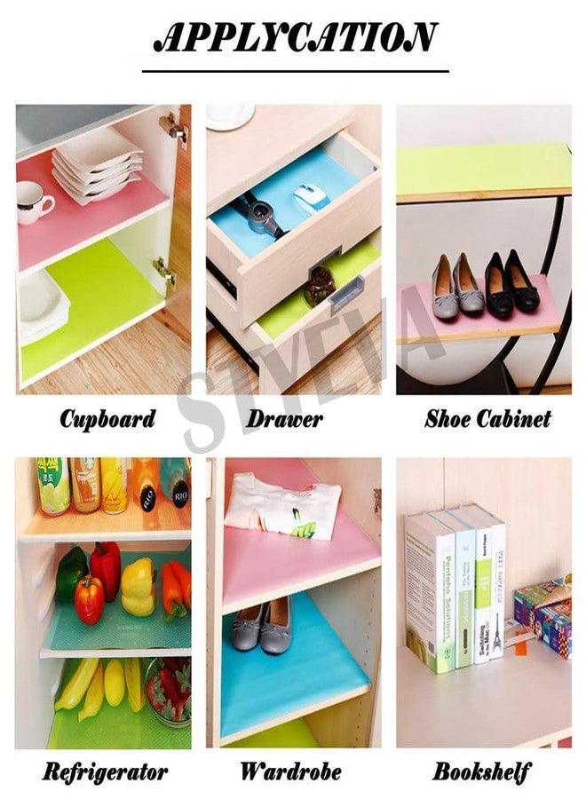 STYEVA Non-Slip Solid Color Shelf Liner, (Round Dot) 1 mm Thickness Washable Waterproof Liner for Cabinets, Drawers, Kitchen Shelves, Fridge, Dining Table & Office Table -60cmx1.5m - Image 5