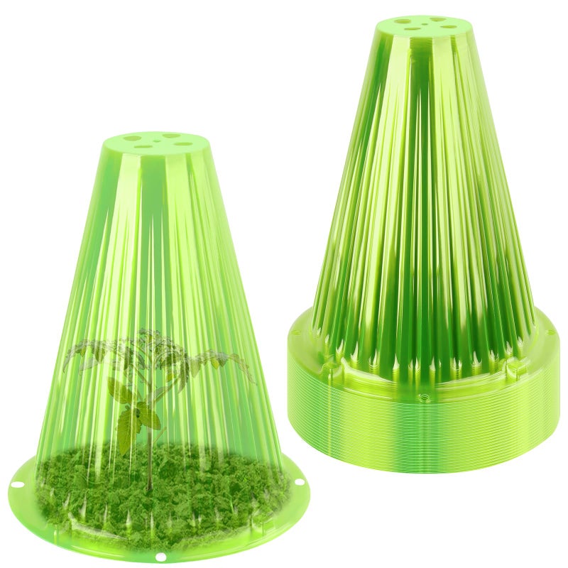 jixsloft 30 Pack Garden Cloches for Plants, Reusable Bell Plant Cover, Plant Covers Protectors from Animals Snails Birds Chickens Insect, 9.18" H X 7.56" D - Image 1