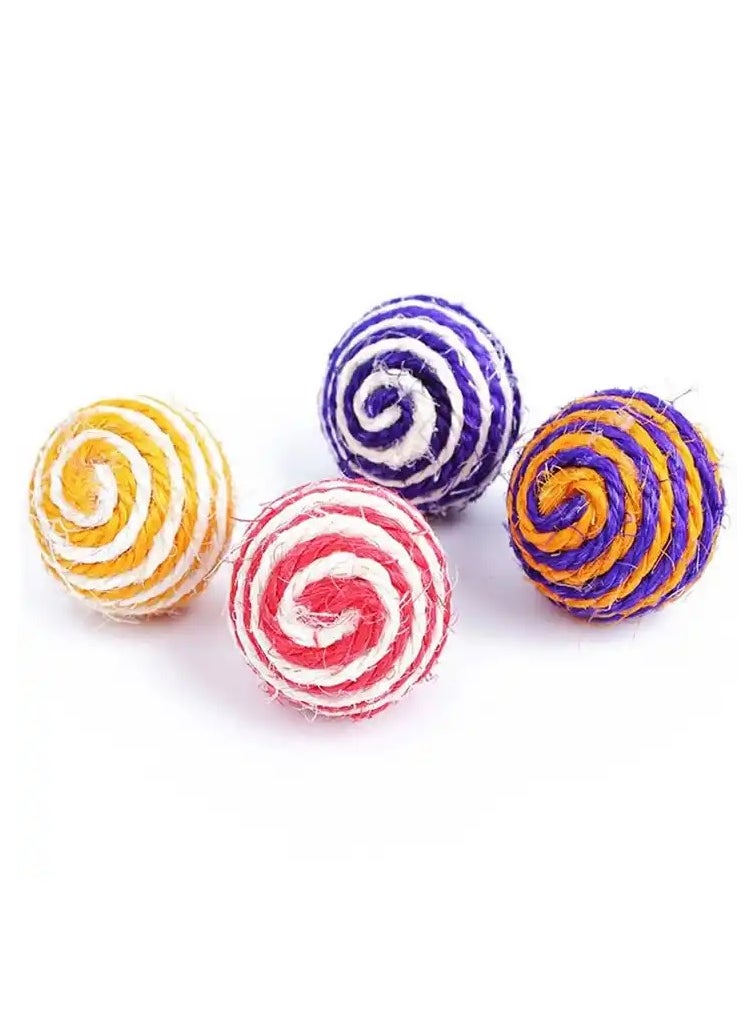 MIRFA Rope Weave Sisal Balls in Assorted Colors for Cats Scratching, Chewing and Playing  - Image 5