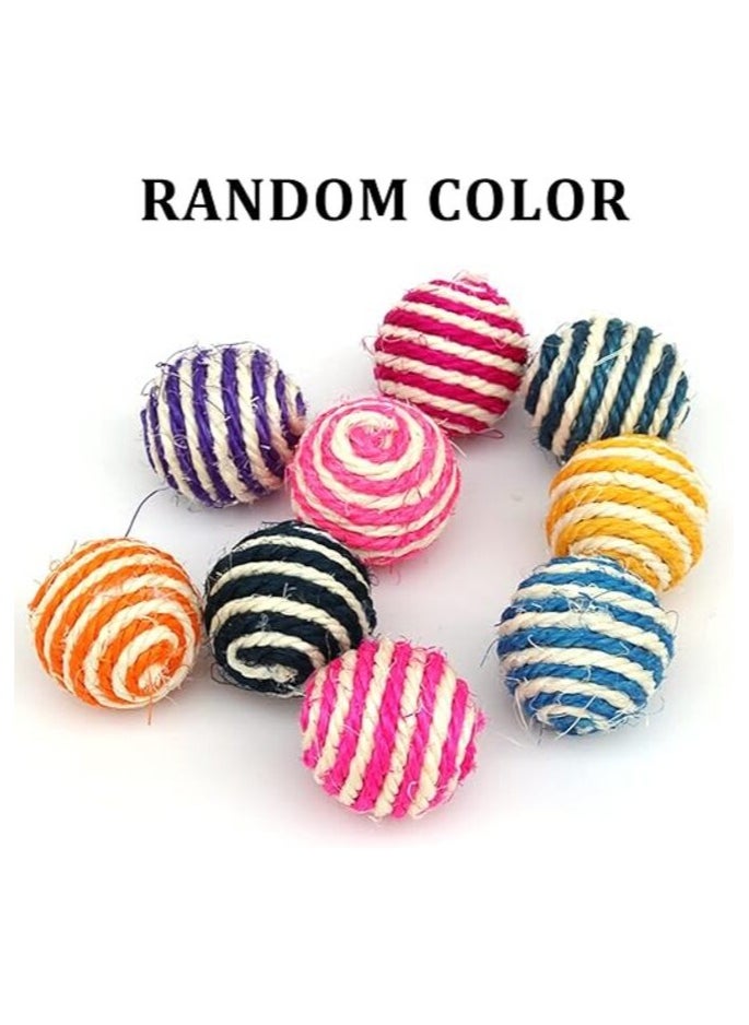 MIRFA Rope Weave Sisal Balls in Assorted Colors for Cats Scratching, Chewing and Playing  - Image 2