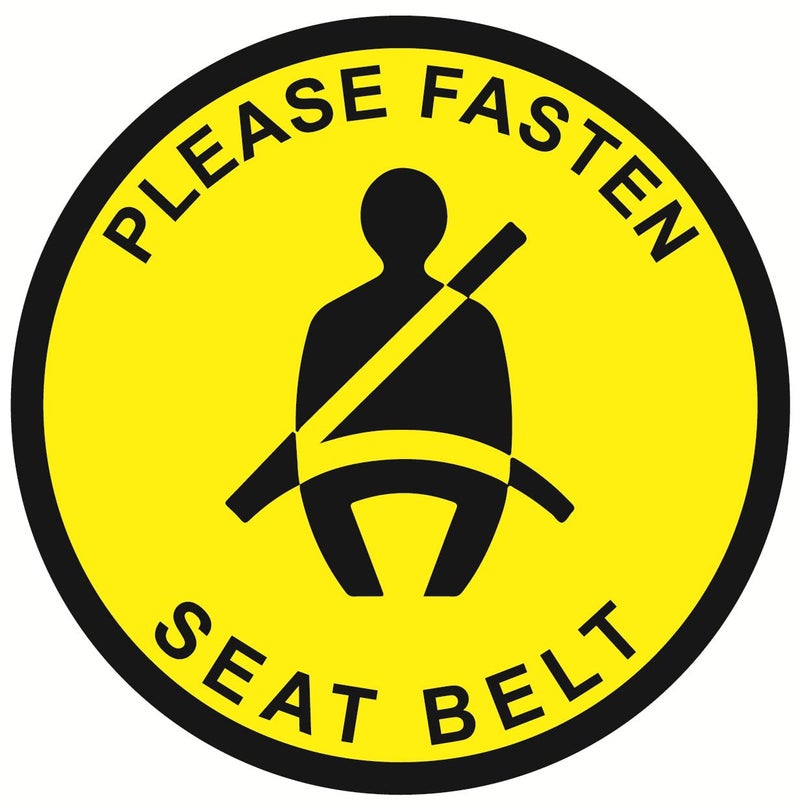 M MeshaKippa Seat Belt Sticker for Car 4pcs 2 inch Fasten Your Seat belt Safety Sticker 