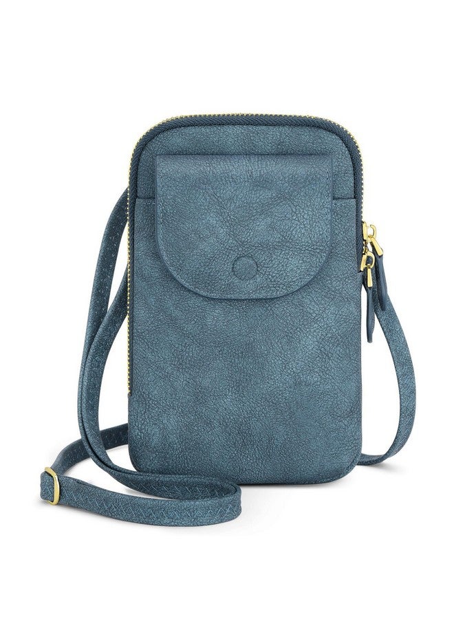 PEACOCKTION Crossbody Cell Phone Purse For Women Small Cross Body Bags With Credit Card Slots Blue  - Image 1