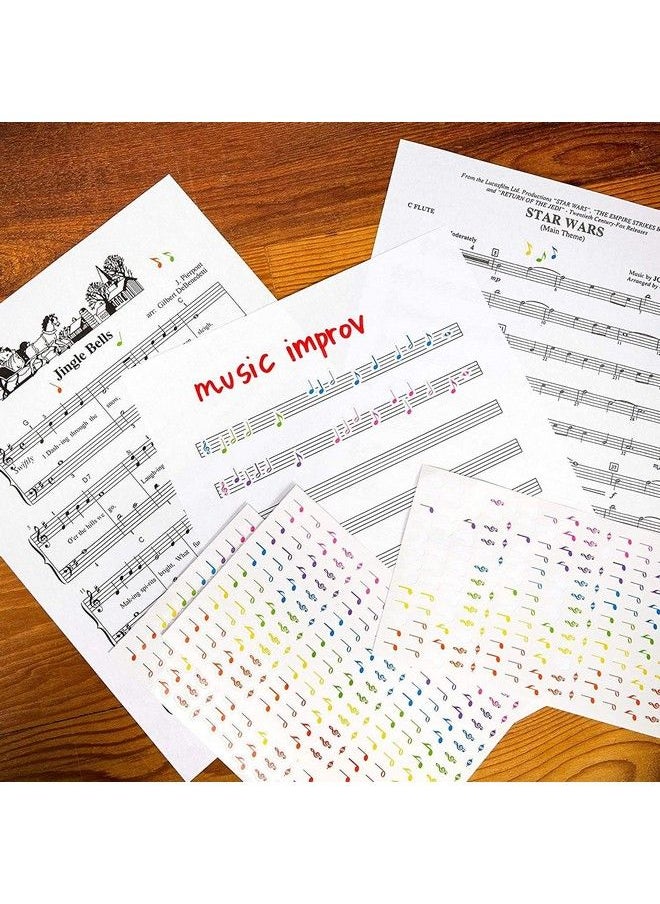 Music Note Stickers Sticker Sheets (Rainbow 18 Sheets 3000 Pieces) - pzsku/Z08C06291F737A2A93D70Z/45/_/1688195417/10967eea-f1a1-4d2d-881f-eb540441e96c