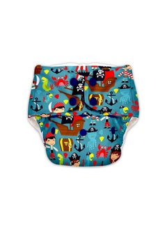 Superbottoms Basic Reusable Cloth Diaper For Babies 0 3 Years ; Freesize Adjustable Washable And Reusable Cloth Diaper For Babies ; New Quick Dry Ultrathin Pads ; Trim Fitting ; Piratepack Of 1  - Image 5