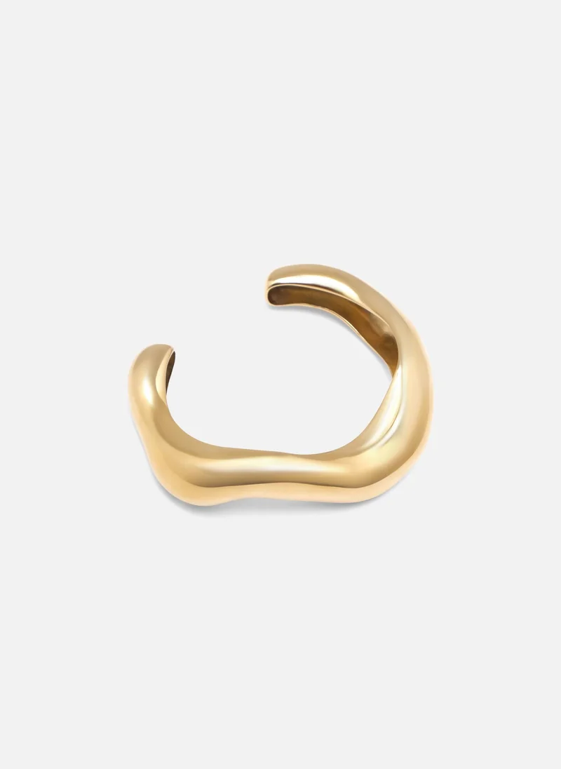 Lichi Curved bracelet in shiny metal