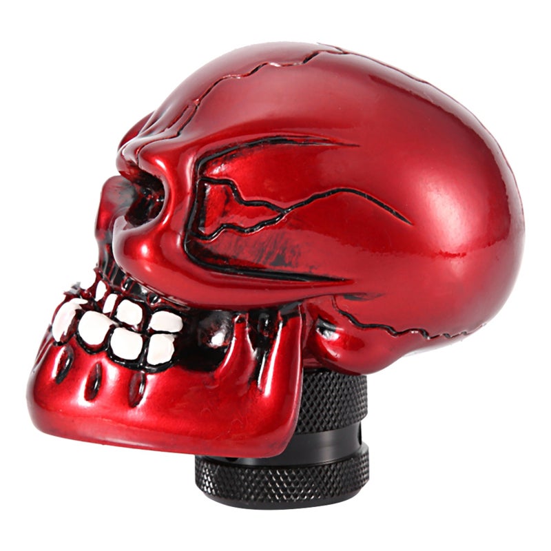 Skull Gear Shift Knob Red 3 Adapters Exquisite Craft - Quality Material Durable Gear Shift Knob Stick Lever for Car Interior - Image 3