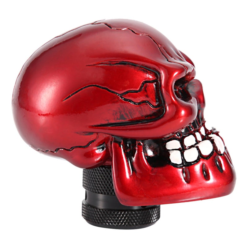 Skull Gear Shift Knob Red 3 Adapters Exquisite Craft - Quality Material Durable Gear Shift Knob Stick Lever for Car Interior - Image 4