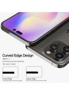 HEXABEX Screen Protector iPhone 14 Pro Max High Quality Tempered Glass Screen Protector for iPhone 14 Pro Max and 15 Plus 6.7" Black/Clear  - Image 4