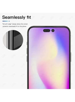 HEXABEX Screen Protector iPhone 14 Pro Max High Quality Tempered Glass Screen Protector for iPhone 14 Pro Max and 15 Plus 6.7" Black/Clear  - Image 5