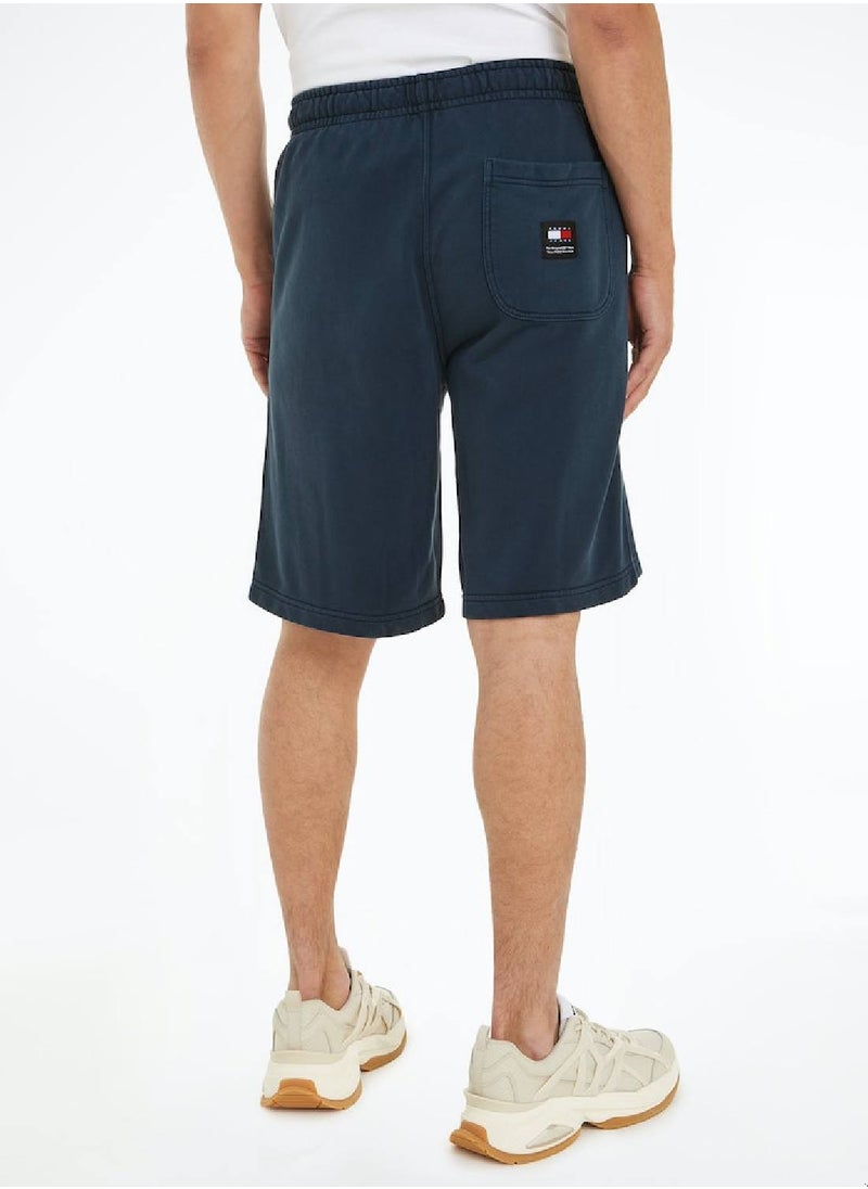TOMMY JEANS - Men's Athletic Basketball Shorts - Cotton, Navy - Image 1