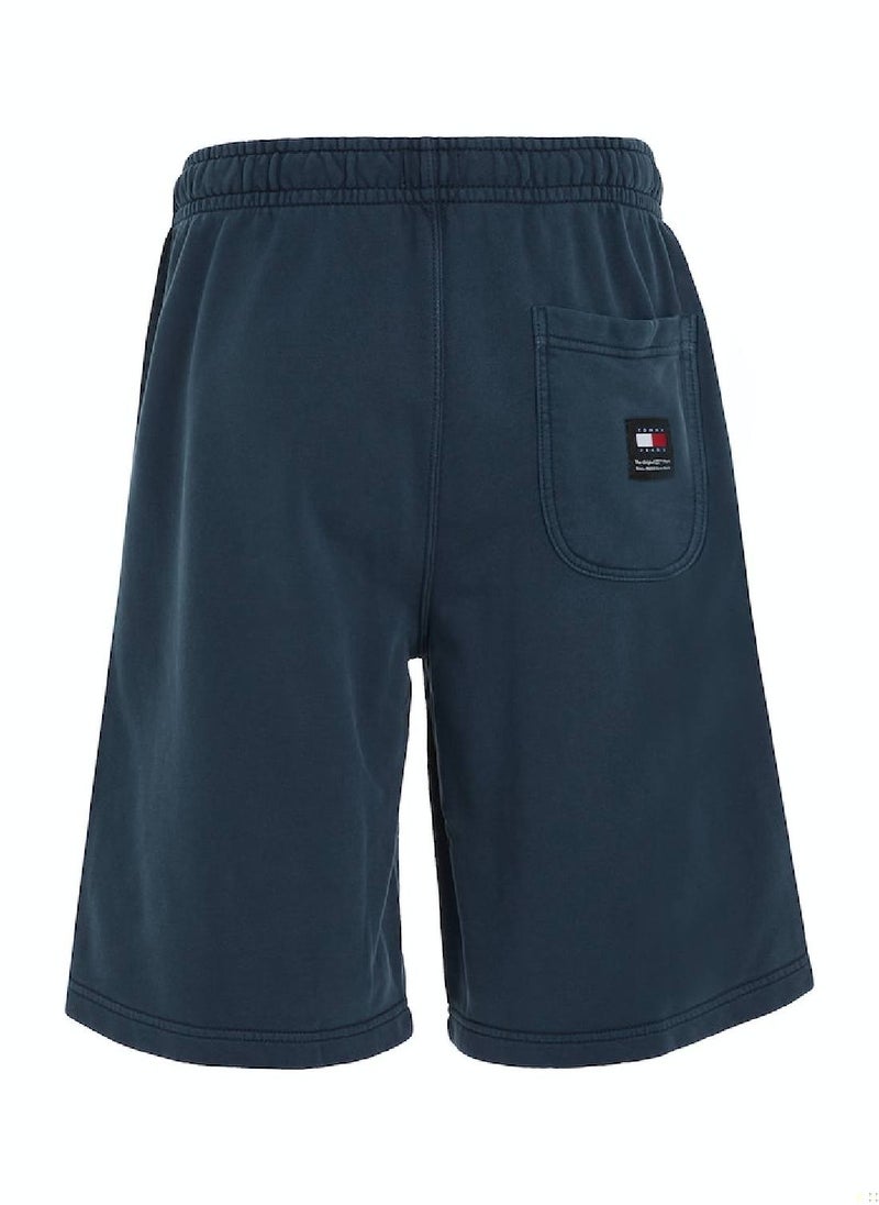 TOMMY JEANS - Men's Athletic Basketball Shorts - Cotton, Navy - Image 1