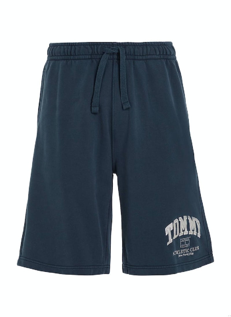 TOMMY JEANS - Men's Athletic Basketball Shorts - Cotton, Navy - Image 1