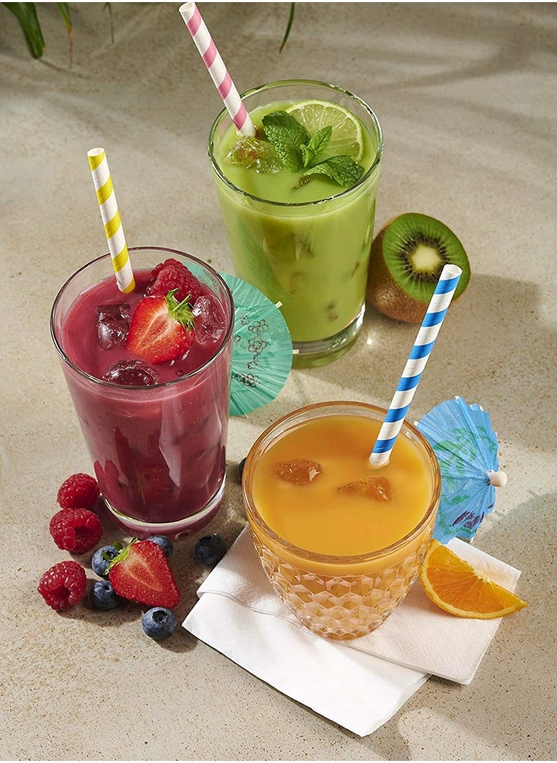 CATERPACK Striped Paper Straws Wide 100 pcs  - Image 2
