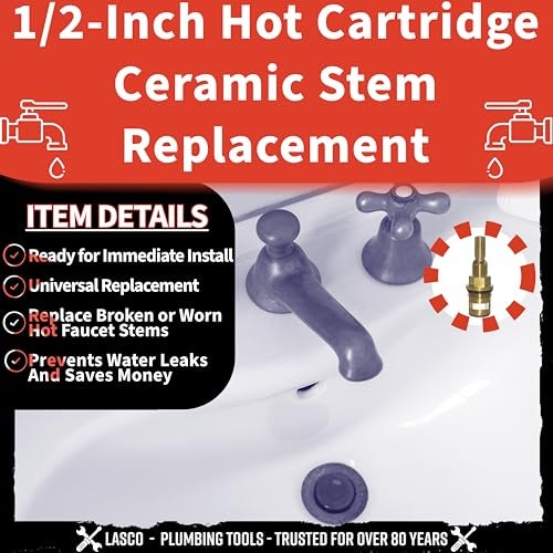 LASCO S-180-1NL 1/2-Inch No Lead Hot Ceramic Stem for Cartridge 4001 - Image 3
