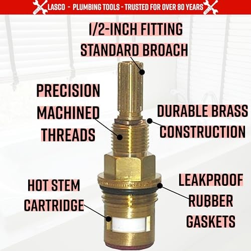 LASCO S-180-1NL 1/2-Inch No Lead Hot Ceramic Stem for Cartridge 4001 - Image 2