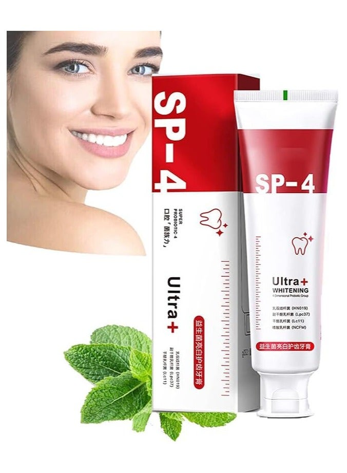 EELHOE Sp-4 Toothpaste, Sp-4 Toothpaste, Sp-4 Probiotic-Toothpaste, Red  Sp 4 Toothpaste, Toothpaste Fresh Breath Toothpaste - Image 1