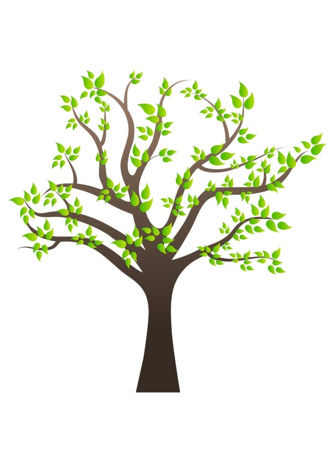 Amaonm Removable Cartoon Giant Brown Tree Wall Decals Diy Leaves Wall Sticker Peel And Stick Wall Decor For Nursery Kids Girls Nursery Room Bedroom Living Room Offices Kindergarten Decorationtree  - Image 1