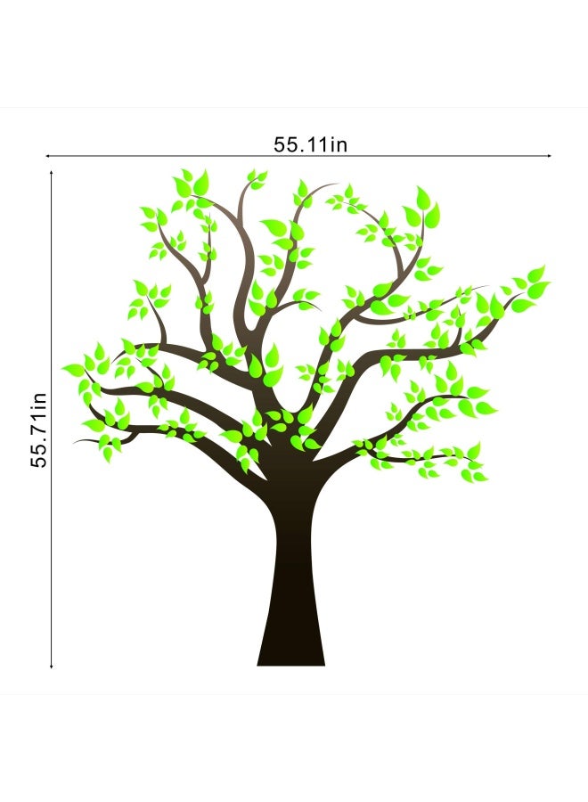 Amaonm Removable Cartoon Giant Brown Tree Wall Decals Diy Leaves Wall Sticker Peel And Stick Wall Decor For Nursery Kids Girls Nursery Room Bedroom Living Room Offices Kindergarten Decorationtree  - Image 2