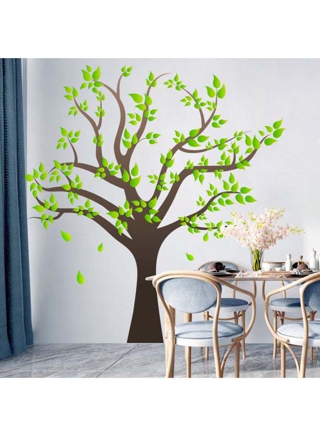 Amaonm Removable Cartoon Giant Brown Tree Wall Decals Diy Leaves Wall Sticker Peel And Stick Wall Decor For Nursery Kids Girls Nursery Room Bedroom Living Room Offices Kindergarten Decorationtree  - Image 5